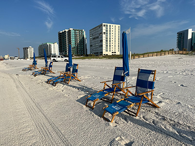 Perdido-Key-beach-equipment-rentals-beach-chair-and-umbrella-setup